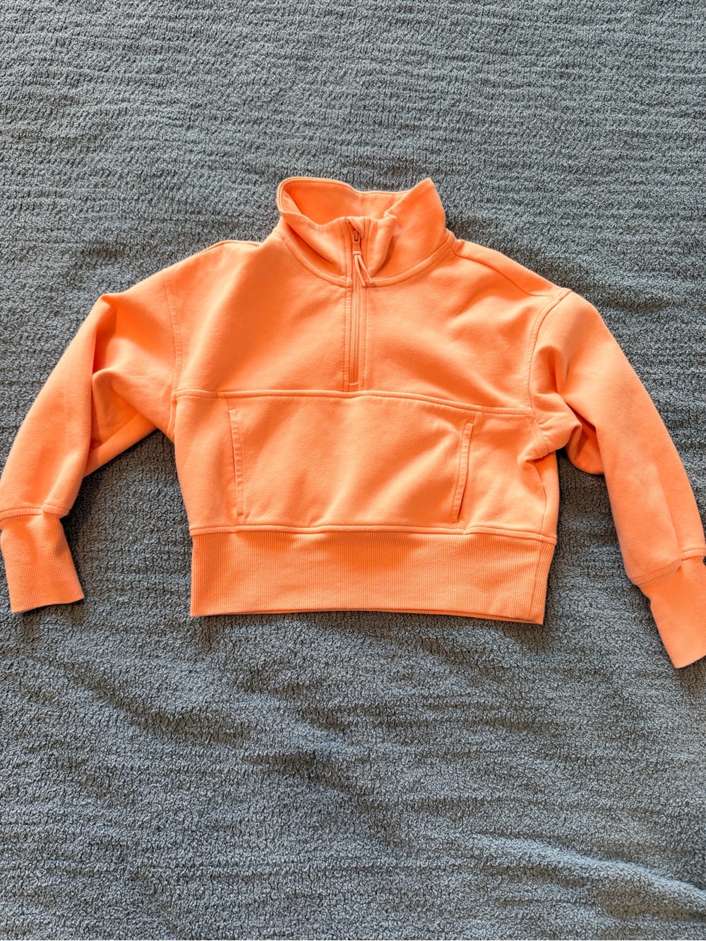 Old Navy Kids Bright Orange Half-Zip Sweatshirt